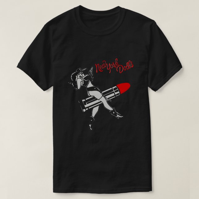 T-shirt Pouponnière de New York (rouge) et fille de vache (Design devant)