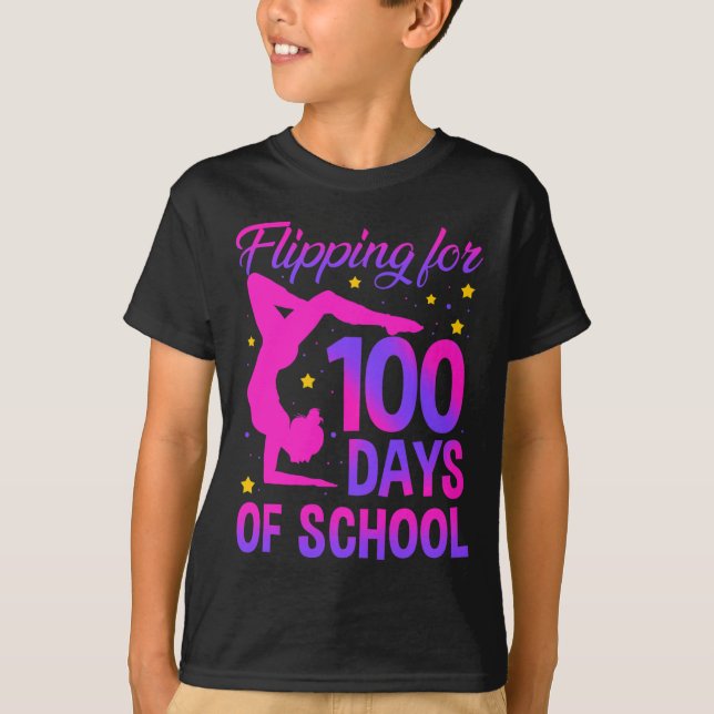 T-shirt Pour 100 Jours De Gymnastique Scolaire Gymnaste Co (Devant)