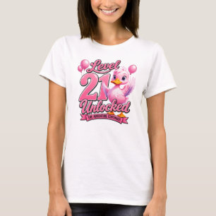 T-shirt pour 21e anniversaire – Niveau 21 débloqué