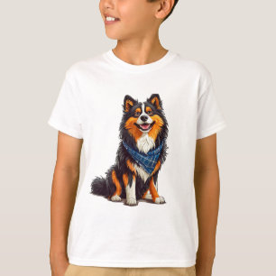 T-shirt pour amateur de chiens de style bandana de
