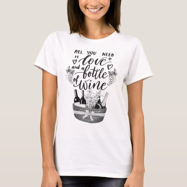 T-shirt pour amateur de vin charmant et humoristiq (Devant)