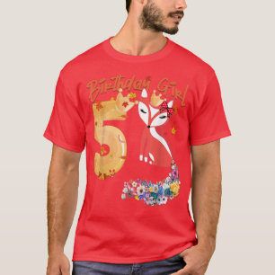 T-shirt Pour Amoureux des animaux 5e anniversaire fille po