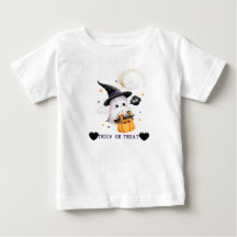 可愛いハロウィーンTシャツTrick or treet