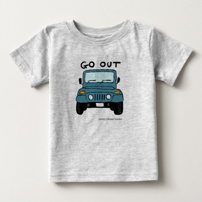 T-SHIRT POUR BÉBÉ 可愛い車のベビーTシャツ (Devant)