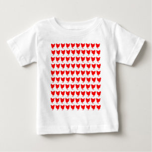 T-shirt Pour Bébé 100 poulets - Rouge