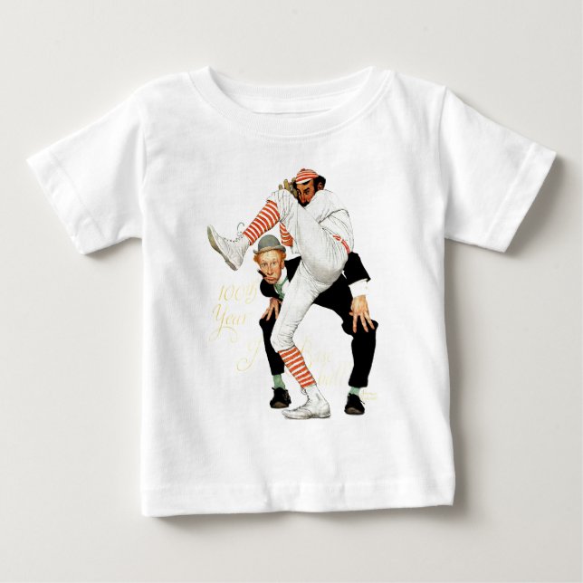 T-shirt Pour Bébé 100th Anniversaire de base-ball (Devant)