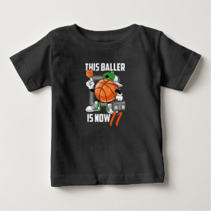 T-shirt Pour Bébé 11e Anniversaire Joueur de Basketball Funny 11 ans