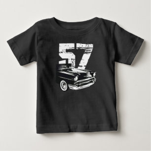 T-shirt Pour Bébé 1957 Chevy Bel Air Vue frontale Silhouette