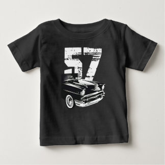 T-shirt Pour Bébé 1957 Chevy Bel Air Vue frontale Silhouette