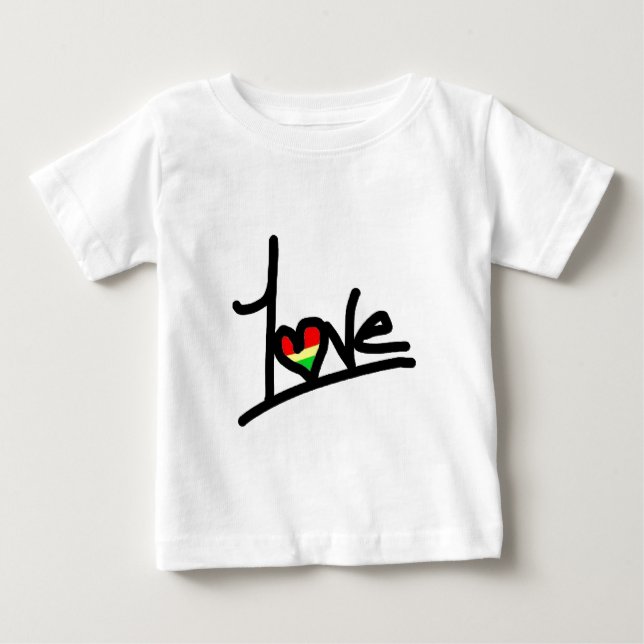 T-shirt Pour Bébé 1 amour (Devant)