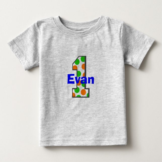 T-shirt Pour Bébé 1 Chemise garçon d'anniversaire (Devant)