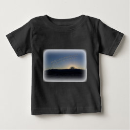 T-shirt Pour Bébé 1 Samuel 15:22 Coucher de soleil Bordure blanche