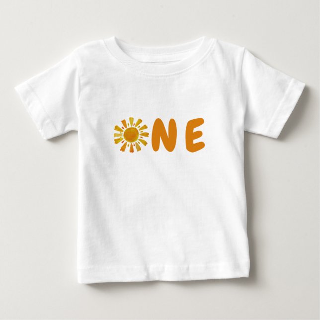 T-shirt Pour Bébé 1er anniversaire du soleil (Devant)