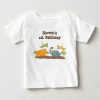 1er anniversaire mignon Dinosaures Faune préhistor