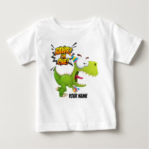 T-shirt Pour Bébé 1er anniversaire Rawr Dinosaur