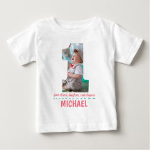 1ER ANNIVERSAIRE VÊTEMENTS DE BÉBÉ PHOTO PERSONNAL