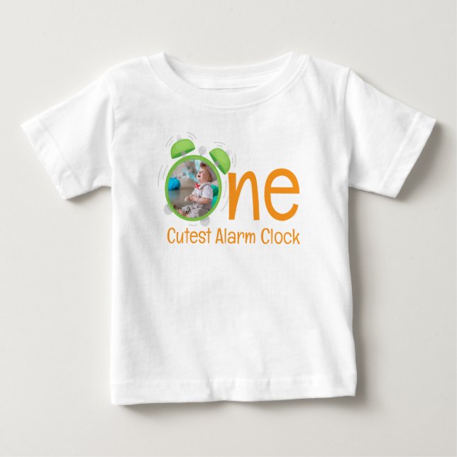 T-SHIRT POUR BÉBÉ 1ER ANNIVERSAIRE VÊTEMENTS DE BÉBÉ PHOTO PERSONNAL (Devant)