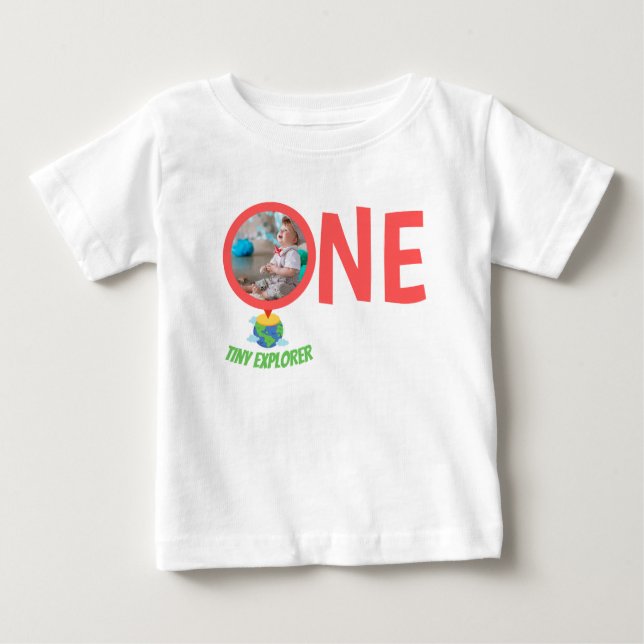 T-SHIRT POUR BÉBÉ 1ER ANNIVERSAIRE VÊTEMENTS DE BÉBÉ PHOTO PERSONNAL (Devant)