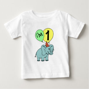 T-shirt Pour Bébé 1er Eléphant d'anniversaire