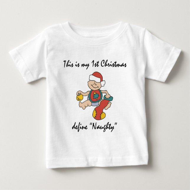 T-shirt Pour Bébé 1er Noël (Devant)