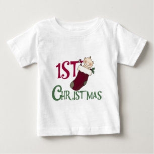 T-shirt Pour Bébé 1er Noël-bébé en stock