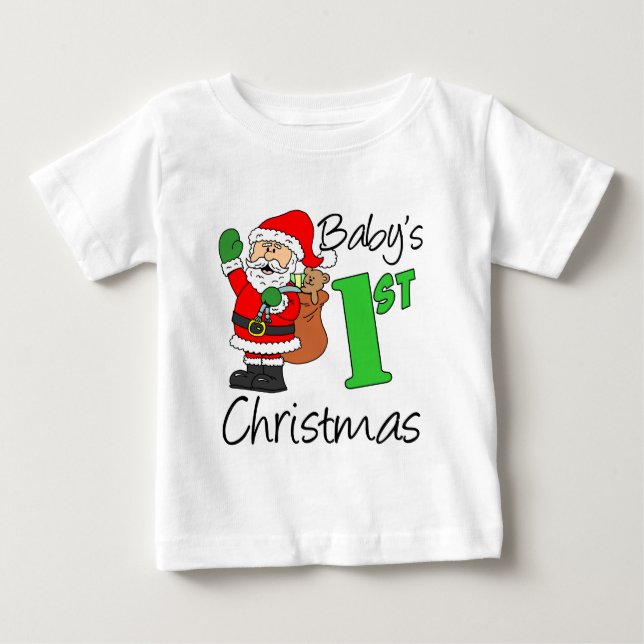 T-shirt Pour Bébé 1er Noël du bébé (Devant)
