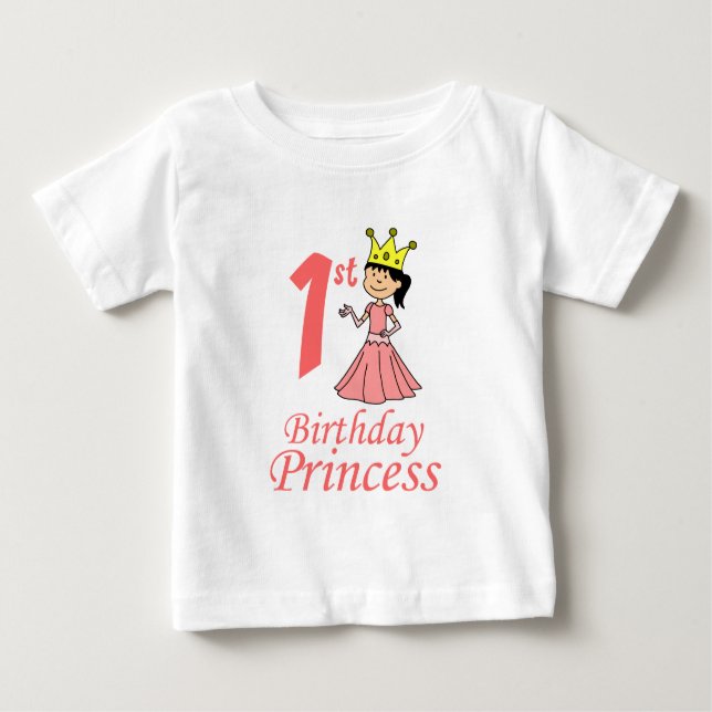 T-shirt Pour Bébé 1ère Bébé Princesse (Devant)