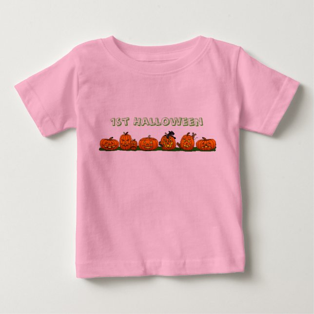 T-shirt Pour Bébé 1ère Halloween Onsie (Devant)