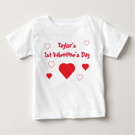 T-shirt Pour Bébé 1ère Saint Valentin