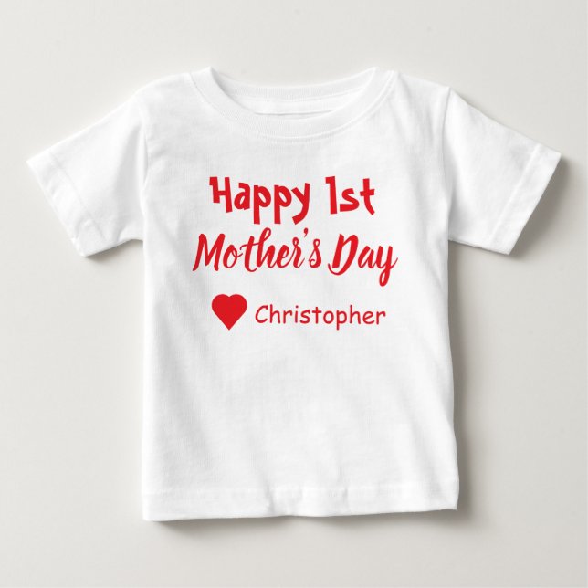 T-shirt Pour Bébé 1re Fête des mères T-shirt bébé (Devant)