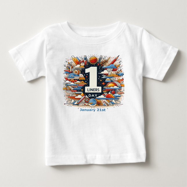 T-shirt Pour Bébé 21 janvier - Journée de la ligne (Devant)