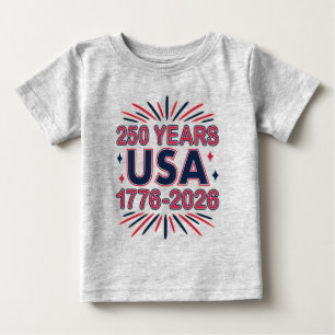 T-shirt Pour Bébé 250 ans États-Unis   1776–2026 Semiquincentenaire