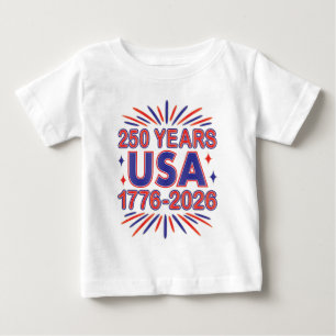 T-shirt Pour Bébé 250 ans USA   Semiquinentenaire 1776-2026