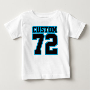 T-shirt Pour Bébé 2 Côté BLANC NOIR BLEU Un Pièce Football Baby