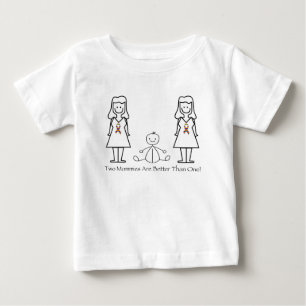 T-shirt Pour Bébé 2 mamans sont meilleures que 1