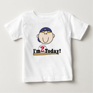 T-shirt Pour Bébé 2ème anniversaire de base-ball blond
