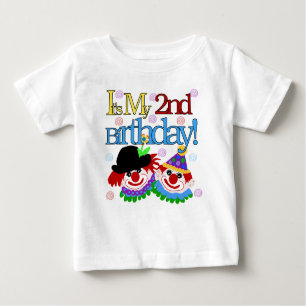 T-shirt Pour Bébé 2ème anniversaire de clowns