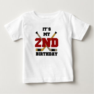 T-shirt Pour Bébé 2ème anniversaire d'hockey