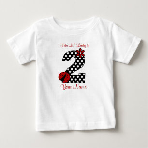 T-shirt Pour Bébé 2ème chemise d'anniversaire de coccinelle