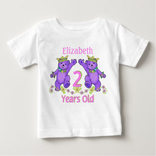 T-shirt Pour Bébé 2ème nom de coutume d'anniversaire de princesse
