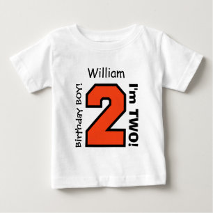T-shirt Pour Bébé 2ème Nombre A13. de sports d'anniversaire de BÉBÉ