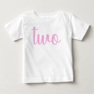 T-shirt Pour Bébé 2ème Rose d'enfant en bas âge de l'anniversaire