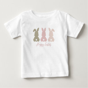T-shirt Pour Bébé 3 lapins lapins adorables   Bonne Pâques