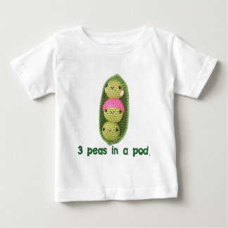 T-shirt Pour Bébé 3 pois dans une cosse