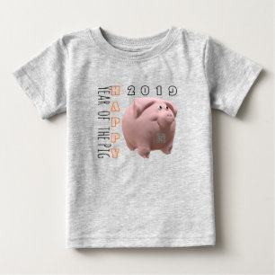 T-shirt Pour Bébé 3D Funny Cochon chinois coutume Année bébé Tee 2