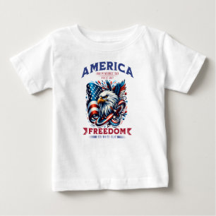 T-shirt Pour Bébé 4 juillet American Eagle Sublimation-61901