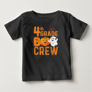 T-shirt Pour Bébé 4e année Boo Crew Halloween Cute Citrouille