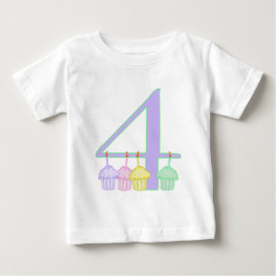 T-shirt Pour Bébé 4ème Anniversaire