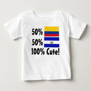 T-shirt Pour Bébé 50% 50% colombien Salvadorien 100% mignon