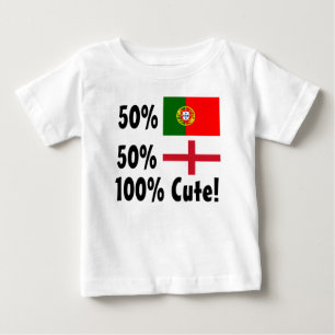 T-shirt Pour Bébé 50% portugais 50% anglais 100% mignonne